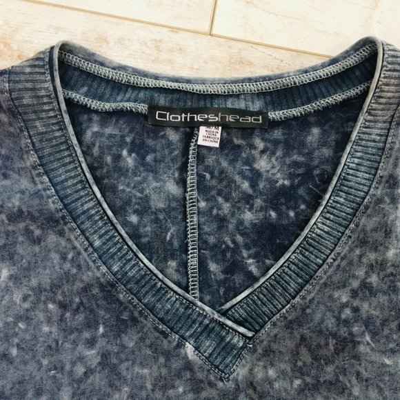 NWT. Comfortable & Stylish! Clotheshead Blue V-Neck Pullover Top - Picture 10 of 13